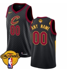 Youth Nike Cleveland Cavaliers Customized Swingman Black 2018 NBA Finals Bound NBA Jersey Statement Edition