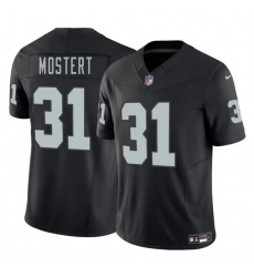 Men's Las Vegas Raiders #31 Raheem Mostert Black 2025 F.U.S.E. Vapor Football Stitched Jersey