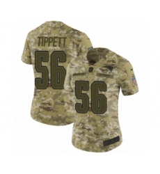 Women's Nike New England Patriots #56 Andre Tippett Limited Camo 2018 Salute to Service NFL Jersey