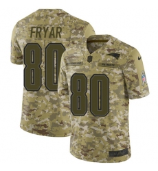 Men's Nike New England Patriots #80 Irving Fryar Limited Camo 2018 Salute to Service NFL Jersey