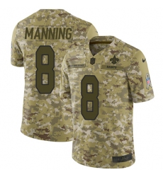 Youth Nike New Orleans Saints #8 Archie Manning Limited Camo 2018 Salute to Service NFL Jersey