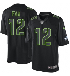 Youth Nike Seattle Seahawks 12th Fan Limited Black Impact NFL Jersey