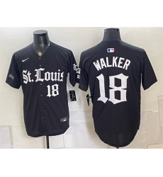 Men's St. Louis Cardinals #18 Jordan Walker Black 'Gothic Legacy Edition' Vapor Premier Limited Stitched Baseball Jersey