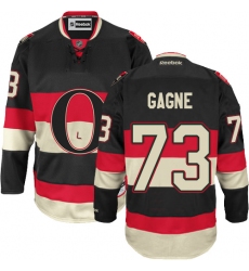 Women's Reebok Ottawa Senators #73 Gabriel Gagne Authentic Black Third NHL Jersey