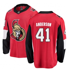 Youth Ottawa Senators #41 Craig Anderson Fanatics Branded Red Home Breakaway NHL Jersey