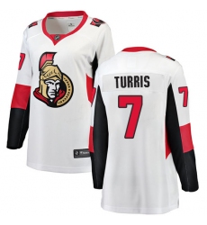 Women's Ottawa Senators #7 Kyle Turris Fanatics Branded White Away Breakaway NHL Jersey