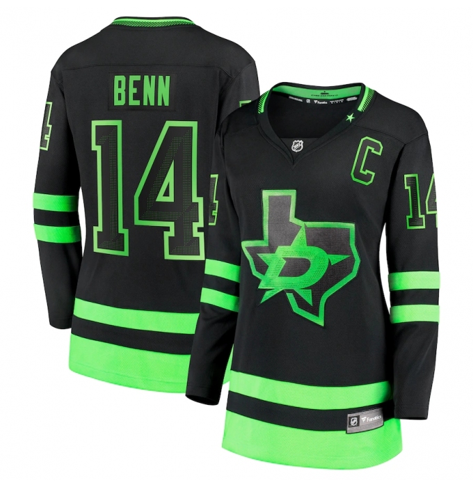 Women's Dallas Stars #14 Jamie Benn Fanatics Branded Black 2020-21 Alternate Premier Breakaway Player Jersey