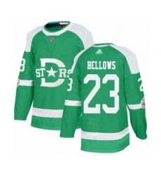 Men's Dallas Stars #23 Brian Bellows Authentic Green 2020 Winter Classic Hockey Jersey