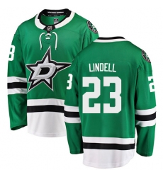 Youth Dallas Stars #23 Esa Lindell Authentic Green Home Fanatics Branded Breakaway NHL Jersey
