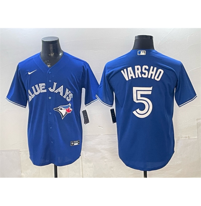 Men's Toronto Blue Jays #5 Daulton Varsho Royal 2025 Cool Base Stitched Baseball Jersey