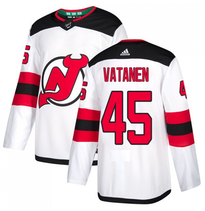 Youth Adidas New Jersey Devils #45 Sami Vatanen Authentic White Away NHL Jersey