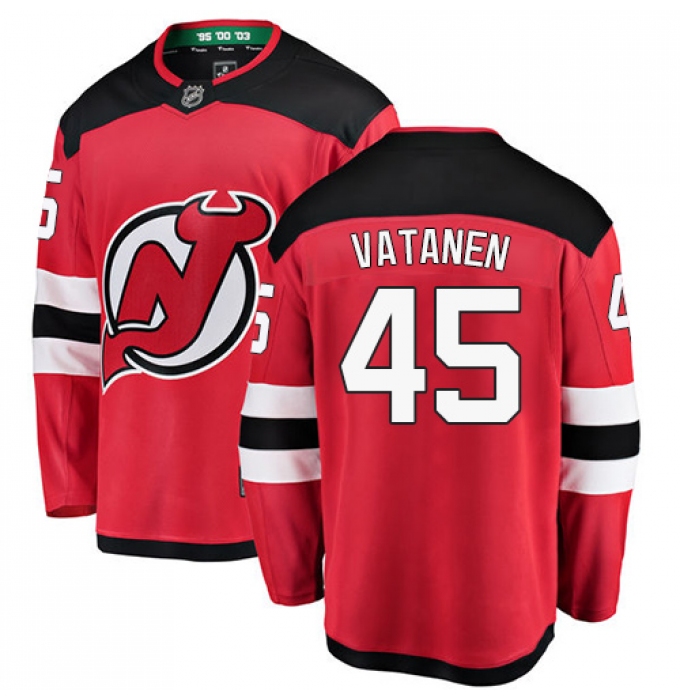 Youth New Jersey Devils #45 Sami Vatanen Fanatics Branded Red Home Breakaway NHL Jersey