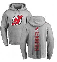 NHL Adidas New Jersey Devils #17 Patrick Maroon Ash Backer Pullover Hoodie