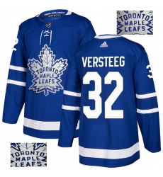 Men's Adidas Toronto Maple Leafs #32 Kris Versteeg Authentic Royal Blue Fashion Gold NHL Jersey