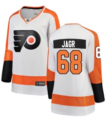 Women's Philadelphia Flyers #68 Jaromir Jagr Fanatics Branded White Away Breakaway NHL Jersey