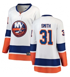 Women's New York Islanders #31 Billy Smith Fanatics Branded White Away Breakaway NHL Jersey