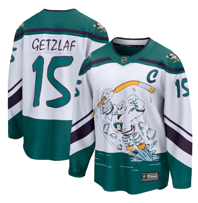 Men's Anaheim Ducks #15 Ryan Getzlaf Fanatics Branded White 2020-21 Special Edition Breakaway Player Jersey