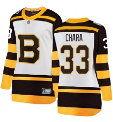 Women's Boston Bruins #37 Patrice Bergeron White 2019 Winter Classic Fanatics Branded Breakaway NHL Jersey
