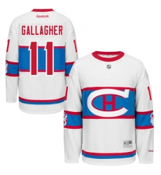Men's Reebok Montreal Canadiens #11 Brendan Gallagher Premier White 2016 Winter Classic NHL Jersey