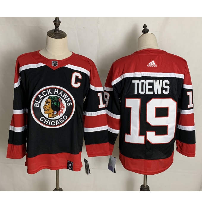 Men's Chicago Blackhawks #19 Jonathan Toews Black 2020-21 Special Edition Replica Player Jersey