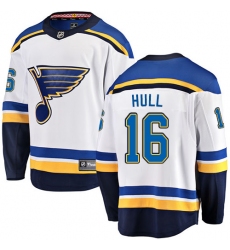 Youth St. Louis Blues #16 Brett Hull Fanatics Branded White Away Breakaway NHL Jersey