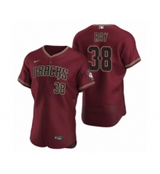 Men's Arizona Diamondbacks #38 Robbie Ray Nike Crimson Authentic 2020 Alternate Jersey