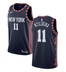 Youth Nike New York Knicks #11 Frank Ntilikina Swingman Navy Blue NBA Jersey - 2018 19 City Edition