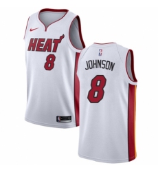 Men's Nike Miami Heat #8 Tyler Johnson Authentic NBA Jersey - Association Edition
