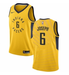 Men's Nike Indiana Pacers #6 Cory Joseph Swingman Gold NBA Jersey Statement Edition