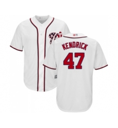 Men's Washington Nationals #47 Howie Kendrick Replica White Home Cool Base Baseball Jersey