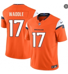 Men's Denver Broncos #17 Jaylen Waddle Orange 2026 F.U.S.E. Vapor Limited Stitched Football Jersey