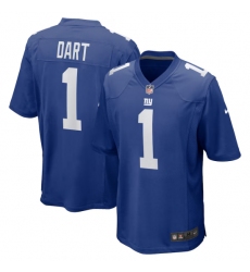 Men's New York Giants #1 Jaxson Dart Nike Royal 2025 NFL Draft First Round Pick Game Jersey
