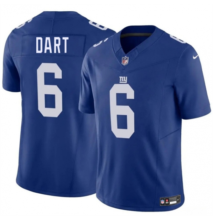 Youth New York Giants #6 Jaxson Dart Blue 2025 Draft F.U.S.E. Vapor Untouchable Limited Stitched Jersey