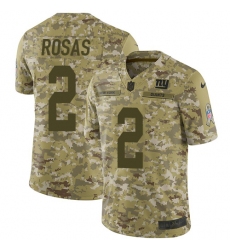 Youth Nike New York Giants #2 Aldrick Rosas Limited Camo 2018 Salute to Service NFL Jersey