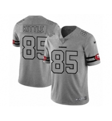 Men's San Francisco 49ers #85 George Kittle Limited Gray Team Logo Gridiron Football Jersey