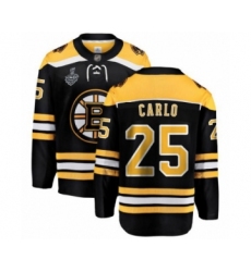 Men's Boston Bruins #25 Brandon Carlo Authentic Black Home Fanatics Branded Breakaway 2019 Stanley Cup Final Bound Hockey Jersey