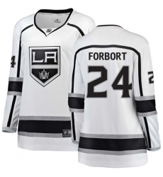 Women's Los Angeles Kings #24 Derek Forbort Authentic White Away Fanatics Branded Breakaway NHL Jersey