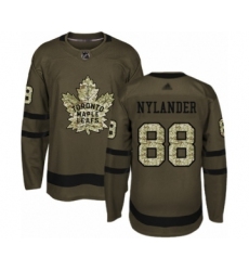 Youth Toronto Maple Leafs #88 William Nylander Authentic Green Salute to Service Hockey Jersey