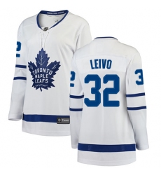 Women's Toronto Maple Leafs #32 Josh Leivo Authentic White Away Fanatics Branded Breakaway NHL Jersey
