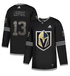 Men's Adidas Vegas Golden Knights #13 Brendan Leipsic Black Authentic Classic Stitched NHL Jerseysey