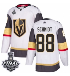 Men's Adidas Vegas Golden Knights #88 Nate Schmidt Authentic White Away 2018 Stanley Cup Final NHL Jersey