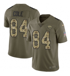 Men's Nike Jacksonville Jaguars #84 Keelan Cole Limited Olive/Camo 2017 Salute to Service NFL Jersey