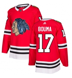 Men's Adidas Chicago Blackhawks #17 Lance Bouma Authentic Red Fashion Gold NHL Jersey