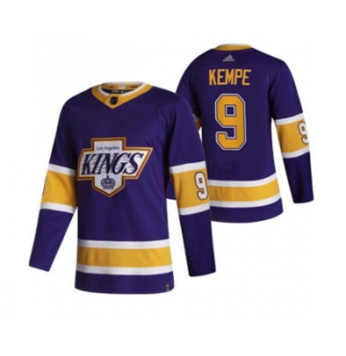 Men's Los Angeles Kings #9 Adrian Kempe Black 2020-21 Reverse Retro Alternate Hockey Jersey