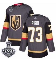 Youth Adidas Vegas Golden Knights #73 Brandon Pirri Authentic Gray Home 2018 Stanley Cup Final NHL Jersey