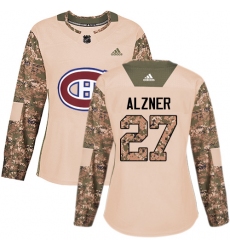 Women's Adidas Montreal Canadiens #27 Karl Alzner Authentic Camo Veterans Day Practice NHL Jersey