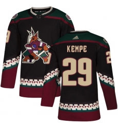 Youth Adidas Arizona Coyotes #29 Mario Kempe Authentic Black Alternate NHL Jersey