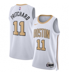 Men's Boston Celtics #11 Payton Pritchard White 2025-26 City Edition Swingman Stitched Basketball Jersey