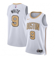 Men's Boston Celtics #9 Derrick White White 2025-26 City Edition Swingman Stitched Basketball Jersey