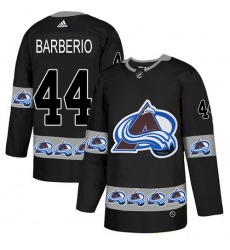 Men's Adidas Colorado Avalanche #44 Mark Barberio Authentic Black Team Logo Fashion NHL Jersey
